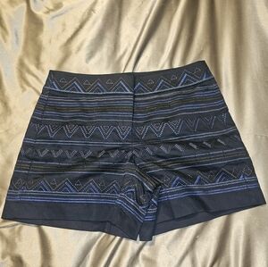 NWT. White House Black Market embroidered dark blue shorts. Size 2 & 4.